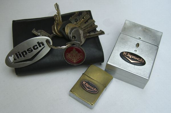 Klipsch Keyholder , Chevrolet Keys , Zippo Lighter & Cigarillo Package