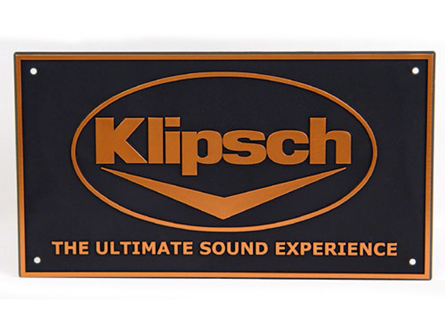 Original Klipsch-License-Plate , in ähnlicher Version limitiert erhältlich .